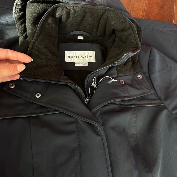 Bianca Nygard Hollywood Transitional Hooded Coat-NAVY-Small - Picture 3 of 4